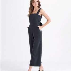 Vetta Capsule Apron Jumpsuit in Washed Black